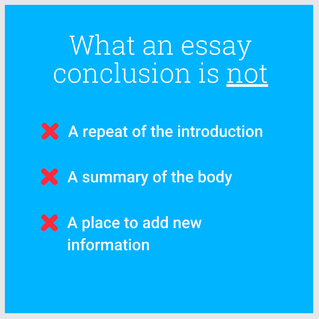 Essay Writing: Writing: The conclusion of the essay