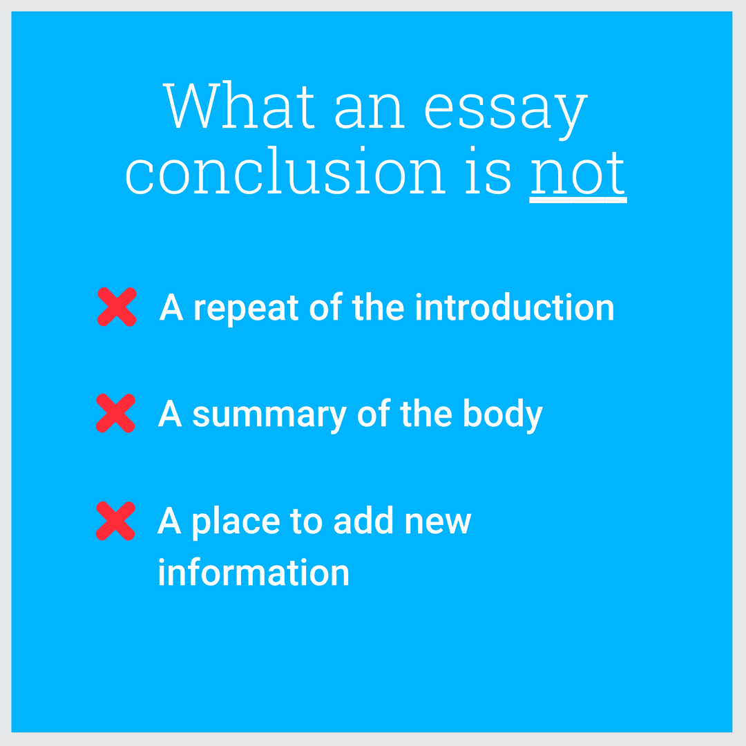 how to write a conclusion to an essay young